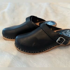 Mia black clogs 39 Swedish great condition. Worn twice.